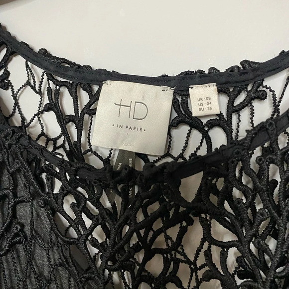 HD in Paris for Anthropologie - Crochet Overlay Dress coral pattern US4 - unique - Picture 6 of 8